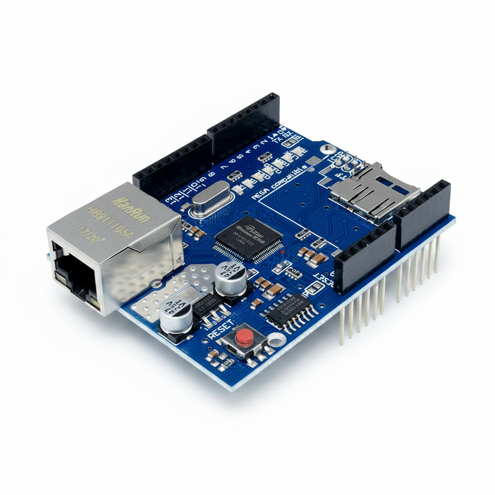 Shield Ethernet W5100 para Arduino Puerto RJ45 y microSD