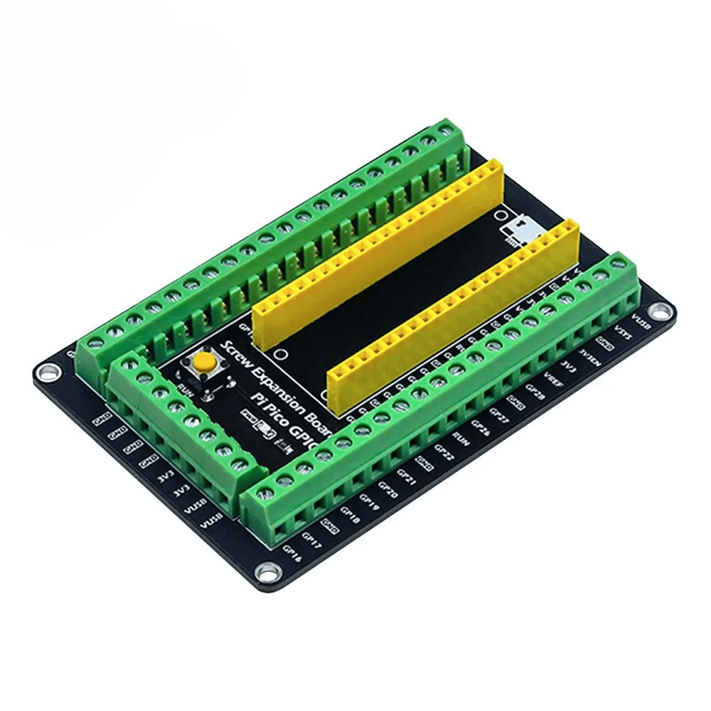 Shield Expansión Raspberry Pi Pico Bloque Terminales GPIO Negro