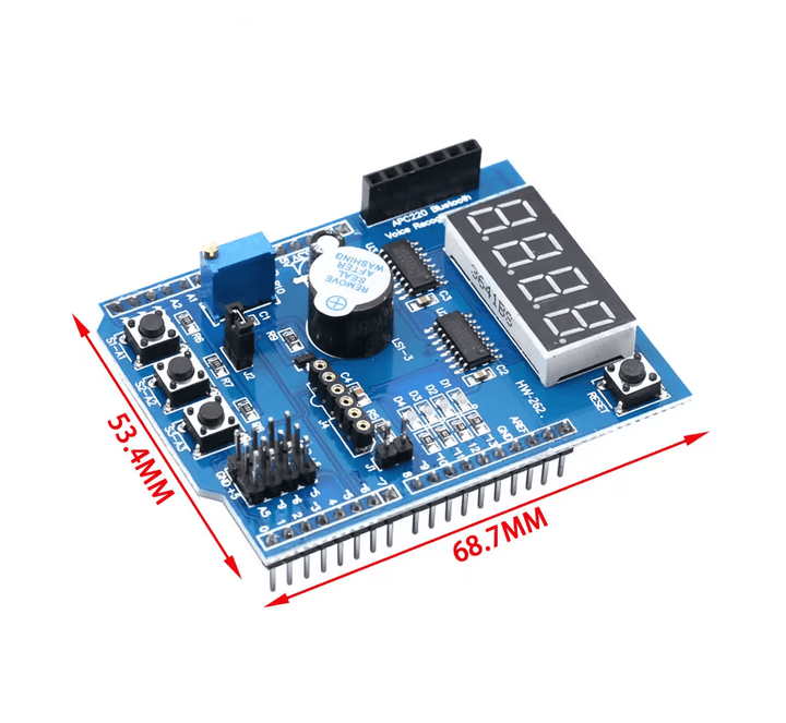 Shield multifuncional HW - 262 para Sensores compatible Uno R3, Mega2560, Leonardo - Tecneu