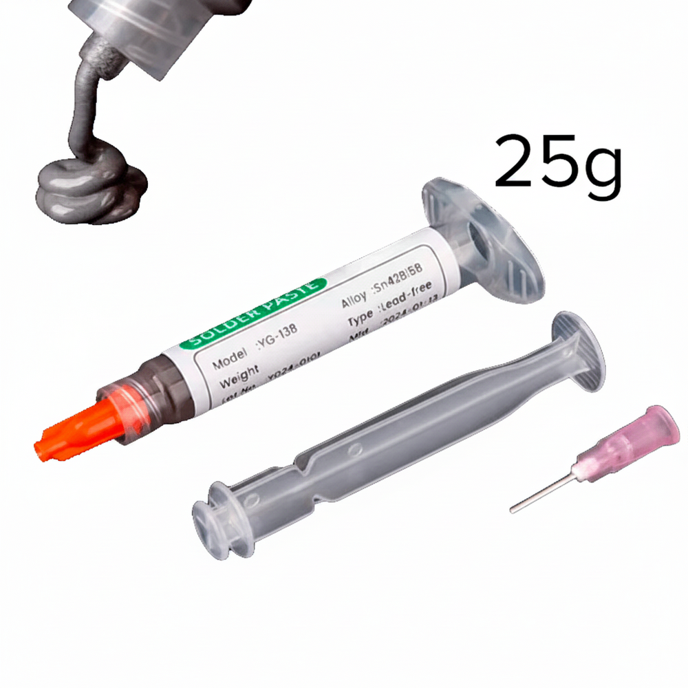 Soldadura en Pasta Sin Plomo Sn42Bi58 138℃ 25g Jeringa SMD