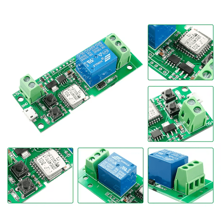 Sonoff 5V Interruptor Inalambrico Inteligente WiFi con Relevador 10A - Tecneu