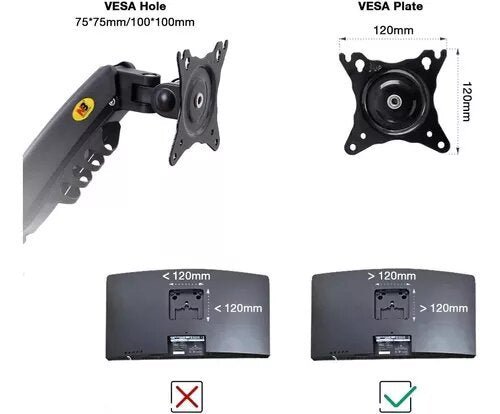 Soporte De Escritorio Para Monitor Doble F160 17" A 27" F160 Flex - Tecneu