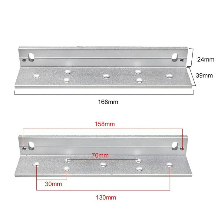 Soporte En "L" Herraje Para Cerradura Magnetica 180Kg En Aluminio Alta Resistencia - Tecneu