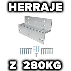 Soporte Herraje En Z Para Cerradura Magnetica De 280Kg De Aluminio