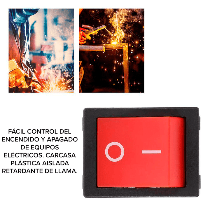 Switch Balancín interruptor 16a/250v 20a/125v 2 Polos 1 Tiro 2 Posición - Tecneu