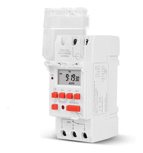 Temporizador 24hrs/7días Timer 30a 85vca - 265vca 16 Memorias - Tecneu