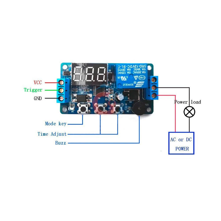 Temporizador Digital Timer 12v Programable 999 Minutos - Tecneu