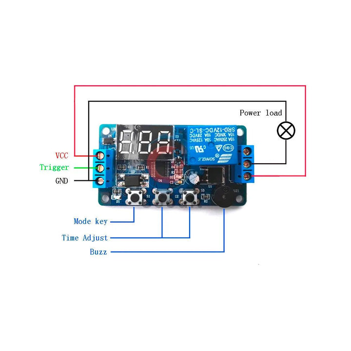 Temporizador Digital Timer 12v Programable 999 Minutos - Tecneu