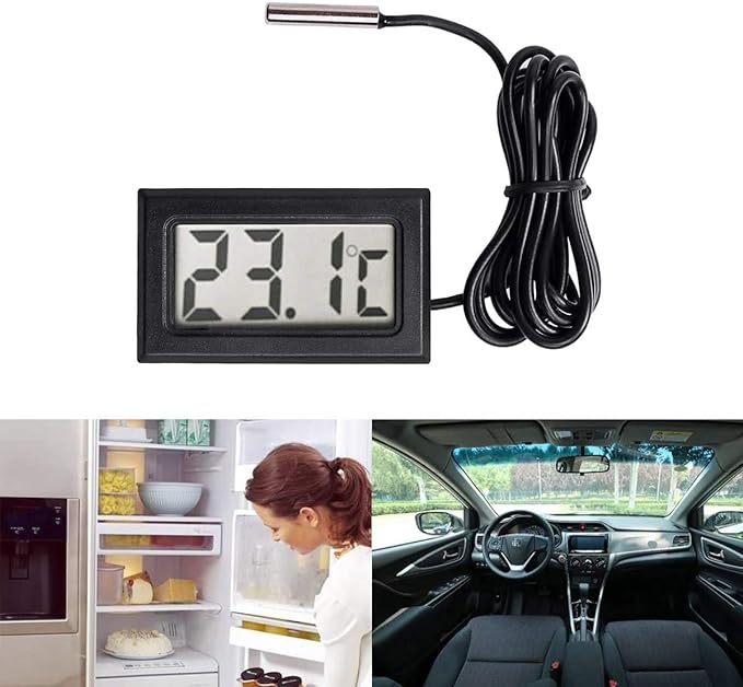 Termómetro Digital Tpm - 10 Lcd Termostato - 50 A 70º C Con Batería - Tecneu