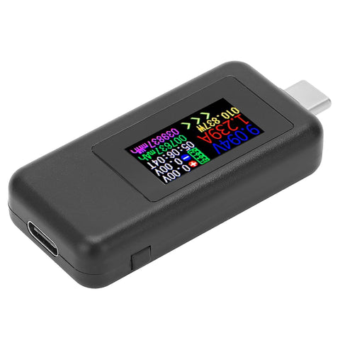 Tester Tipo C Medidor Voltaje Digital Amperaje Carga Telefono 10 En 1