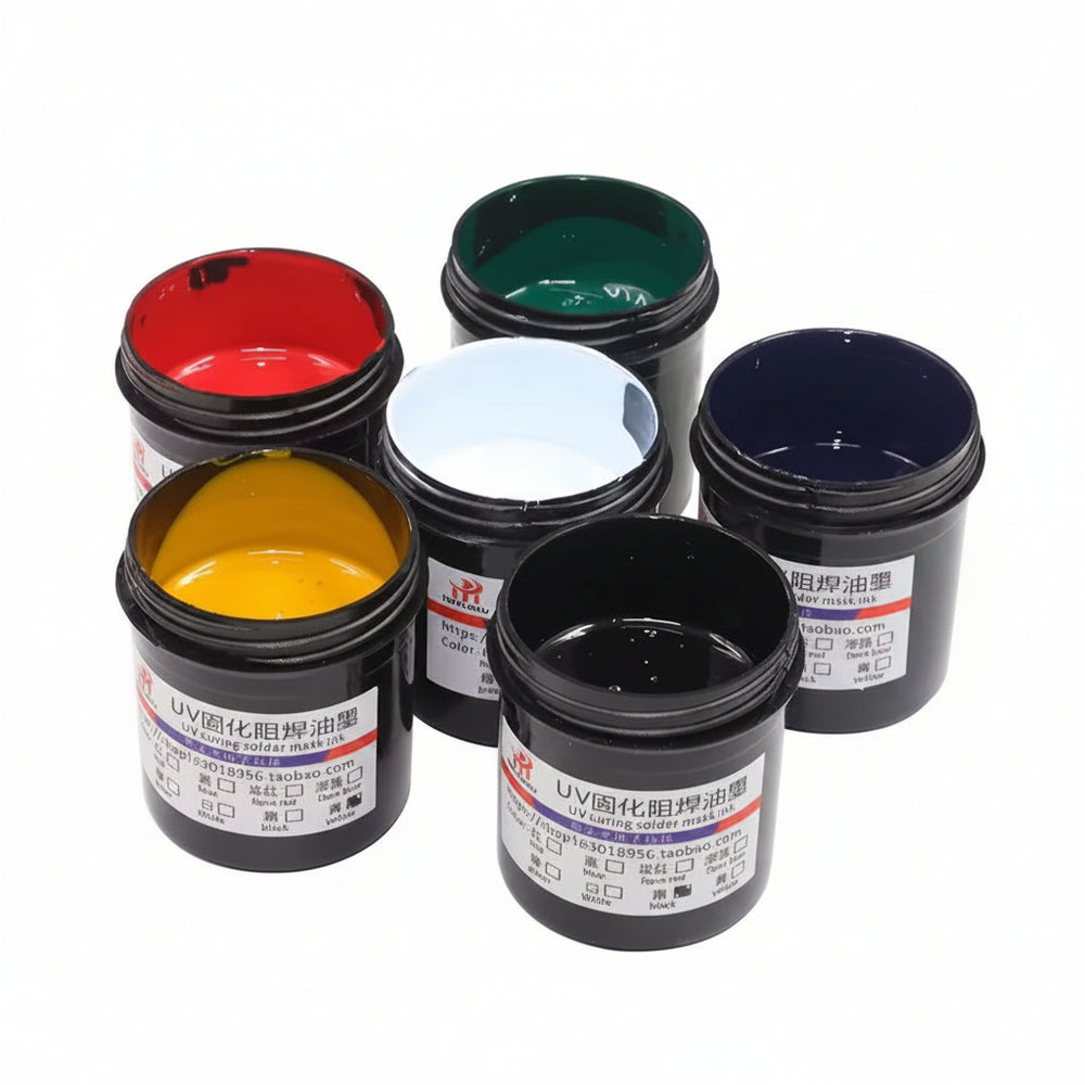 Tinta de Máscara Antisoldante Resina PCB Curado Luz UV 100g
