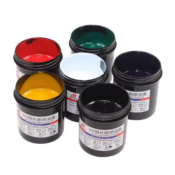 Tinta de Máscara Antisoldante Resina PCB Curado Luz UV 100g - Tecneu