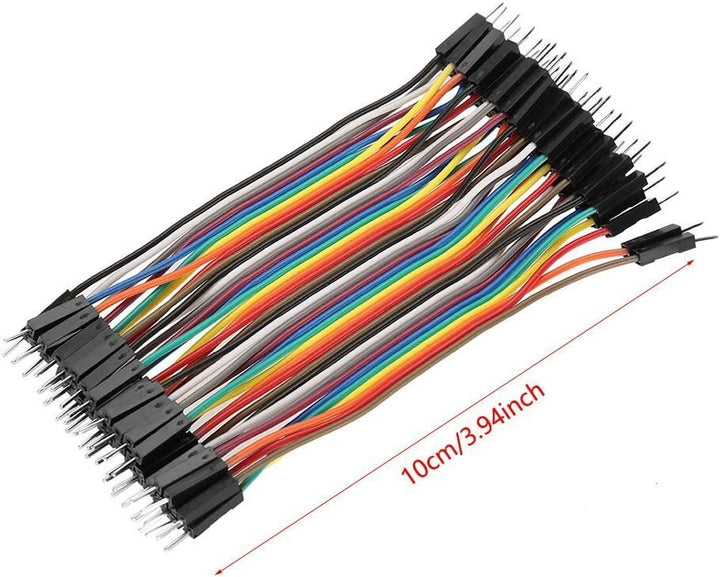 Tira De 40 Cables Jumpers Dupont 10cm (•Macho/Macho •Hembra/Hembra •Hembra/Macho) - Tecneu