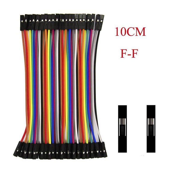 Tira De 40 Cables Jumpers Dupont 10cm (•Macho/Macho •Hembra/Hembra •Hembra/Macho) - Tecneu