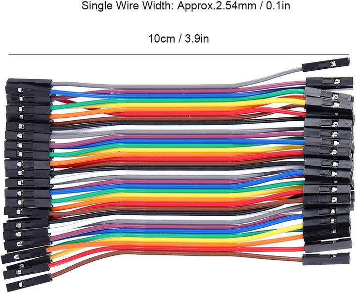 Tira De 40 Cables Jumpers Dupont 10cm (•Macho/Macho •Hembra/Hembra •Hembra/Macho) - Tecneu