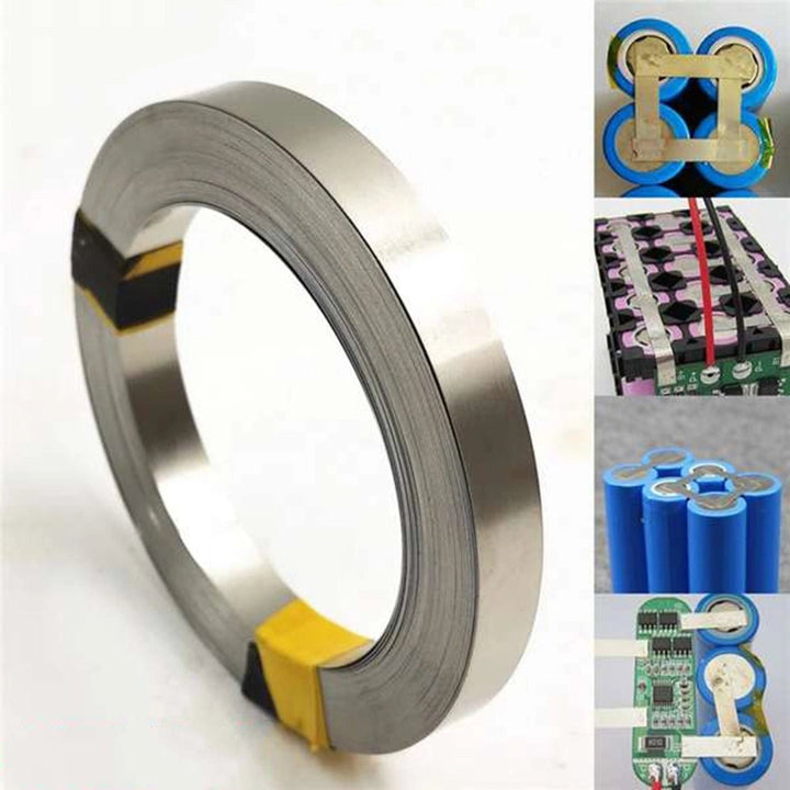 Tira De Níquel Puro 10 Metros 8x0.15mm P/unir Baterías 18650 - Tecneu