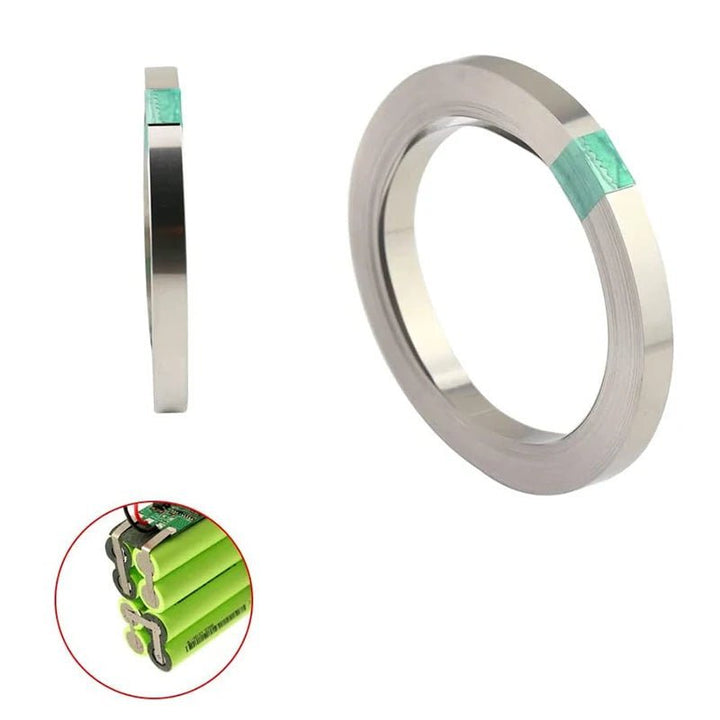 Tira De Níquel Puro 10 Metros 8x0.15mm P/unir Baterías 18650 - Tecneu