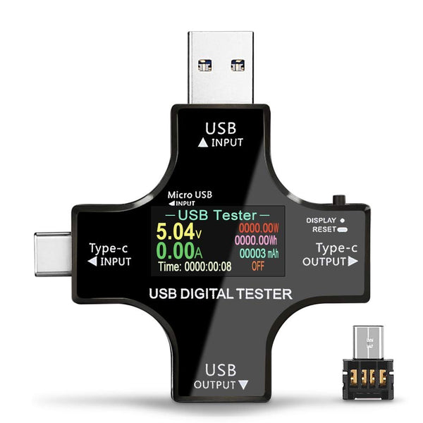 Usb Test Prueba 12 En 1 Medidor Probador Voltaje Amperaje + - Tecneu