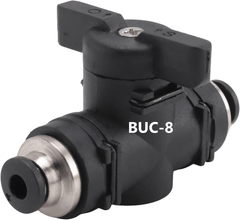 Válvula Neumática Aire Manual BUC-8 de conexión rápida