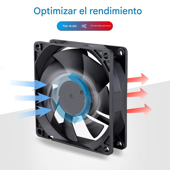 Ventilador Axial Balero Dual Dc 12V 80x80x25mm 2800RPM 0.2A GDA8025 - Tecneu