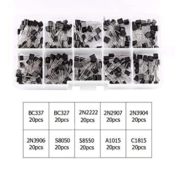 Kit 200 Transistores 10 Variantes Tipo To92 NPN PNP En Caja