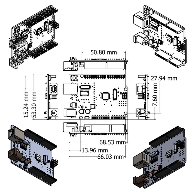 Arduino Uno R3 SMD Con Cable Usb