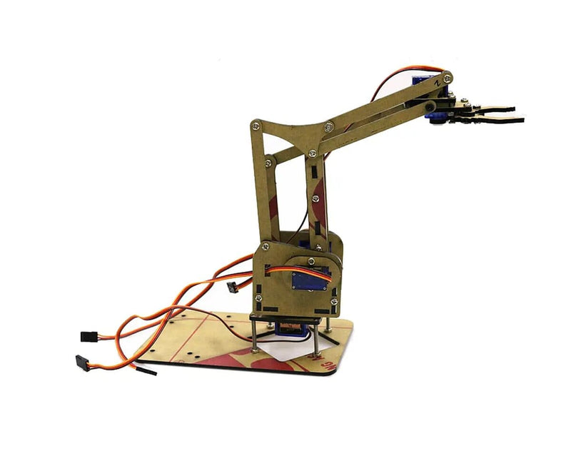 Brazo Robotico De Acrílico Mecánico Garra Educativo Arduino