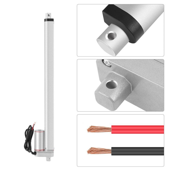 Actuador Lineal Motor 150kg Torque 500mm 12v 3a 36w Aluminio - Tecneu