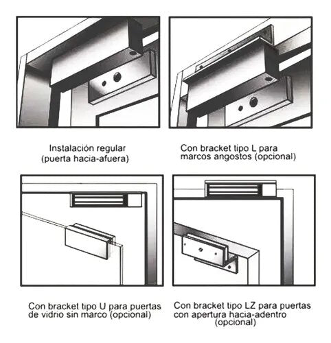 Chapa Cerradura Magnetica 180kg 12/24v Bloqueo De Seguridad - Tecneu