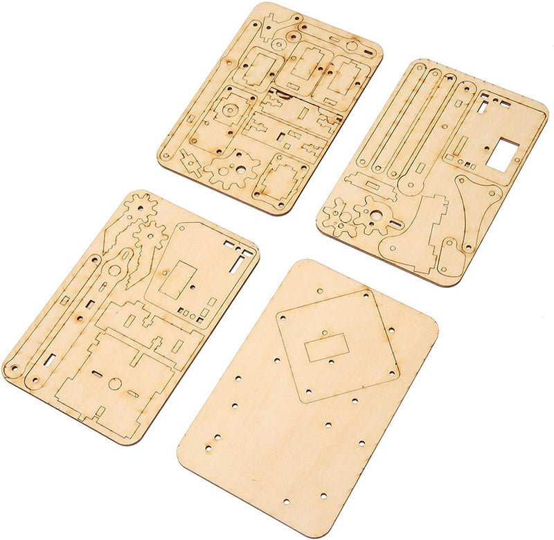 Brazo Mecanico Robótico Arduino 4 Dof Chasis De Madera