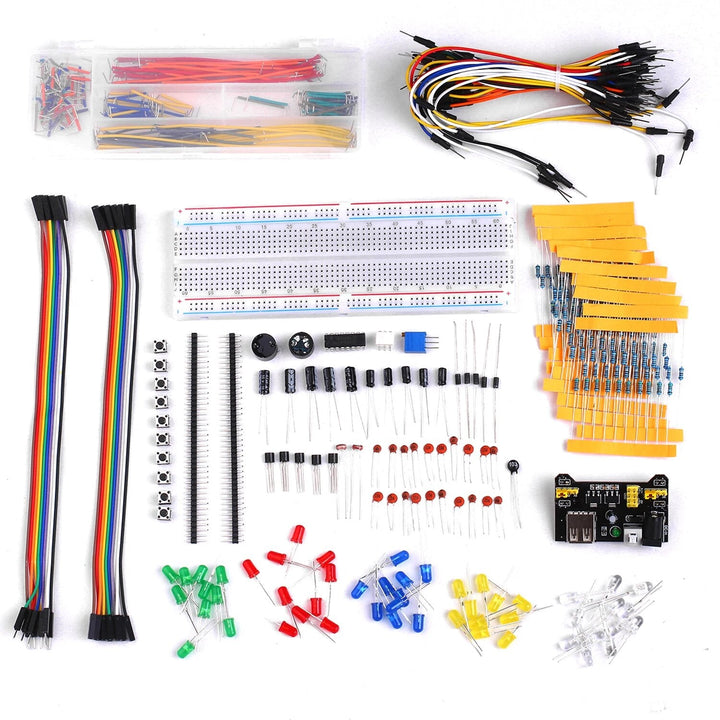 Kit Componentes Electronicos Resistencias Proto Jumpers Led (460) - Tecneu