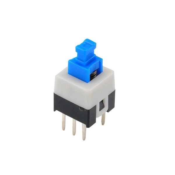 Push Button 6 Pines Con Bloqueo Pulsador Enclavado - Tecneu